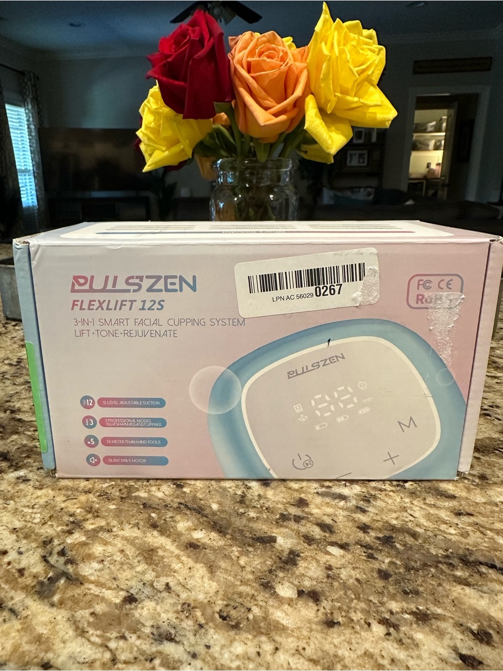 Pulszen Flexlift 12S 3-in-1 Facial Cupping System - Pink & White
